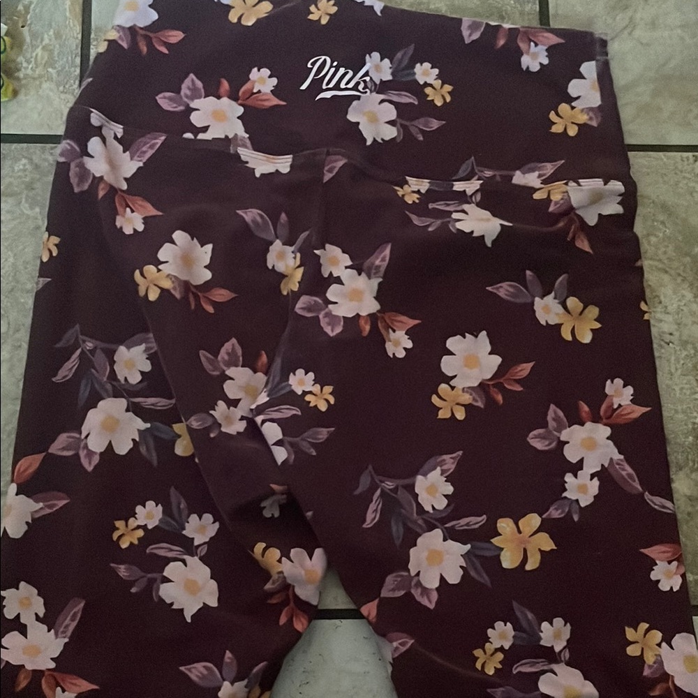 Pink Floral Leggings